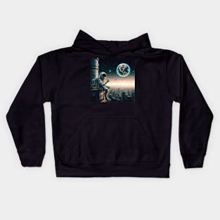 astronaut coffee Kids Hoodie